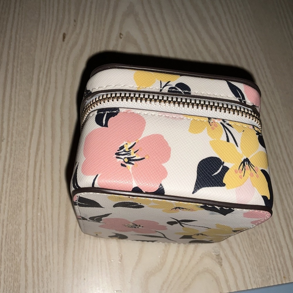 Kate Spade Jewelry Accessory Case Compact Portable Floral Print - Picture 5 of 6